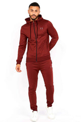 A-X Maroon Hoodie Tracksuit