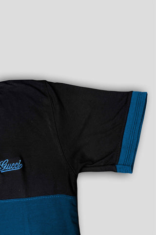GUCCII Cotton PQ Embroidered Logo Zinc-Black Tracksuit