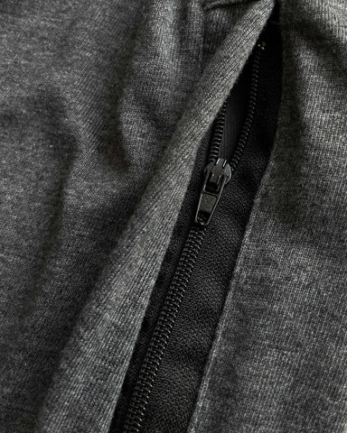 Summer-Ready Style: Breathable Polo Tracksuit in Charcoal Grey