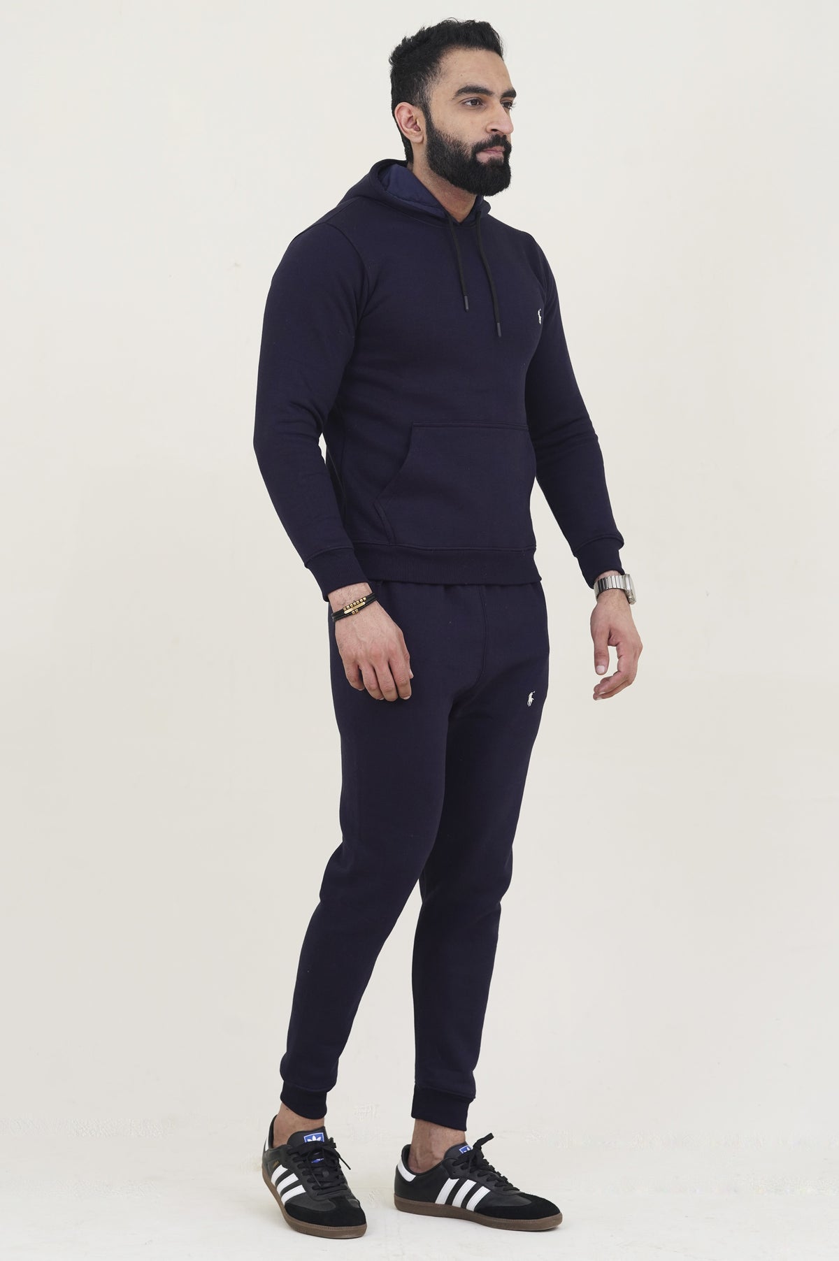 Poolo-Hoodie Warm-UP Navy Blue Tracksuit