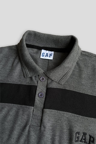 GAP Cotton PQ Embroidered Logo Charcoal Grey-Black Tracksuit