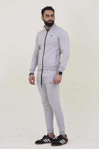 Tomy-Mockneck Warm-UP Light Grey Tracksuit