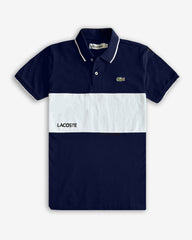 LC Imported Blue-White EMB Logo Polo Shirt