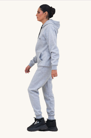 Poolo-Hoodie Warm-UP Light Grey Tracksuit