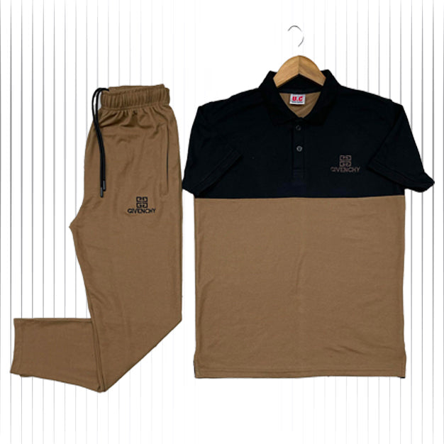 Givchy-Branded Cotton PQ Embroidered Logo Black-Skin Tracksuit