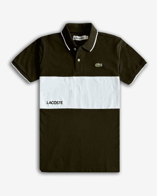 LC Imported Olive-White EMB Logo Polo Shirt