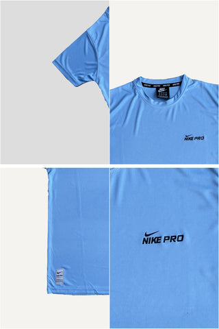 NK Pro Performance Dryfit Tee Sky Blue – Moisture-Wicking Dryfit Fabric