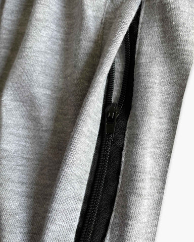 Summer-Ready Style: Breathable Polo Tracksuit in Light Grey