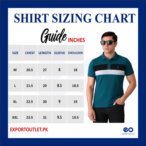 POLOO PANEL Men’s Branded Cotton PQ Shirt in White Zinc