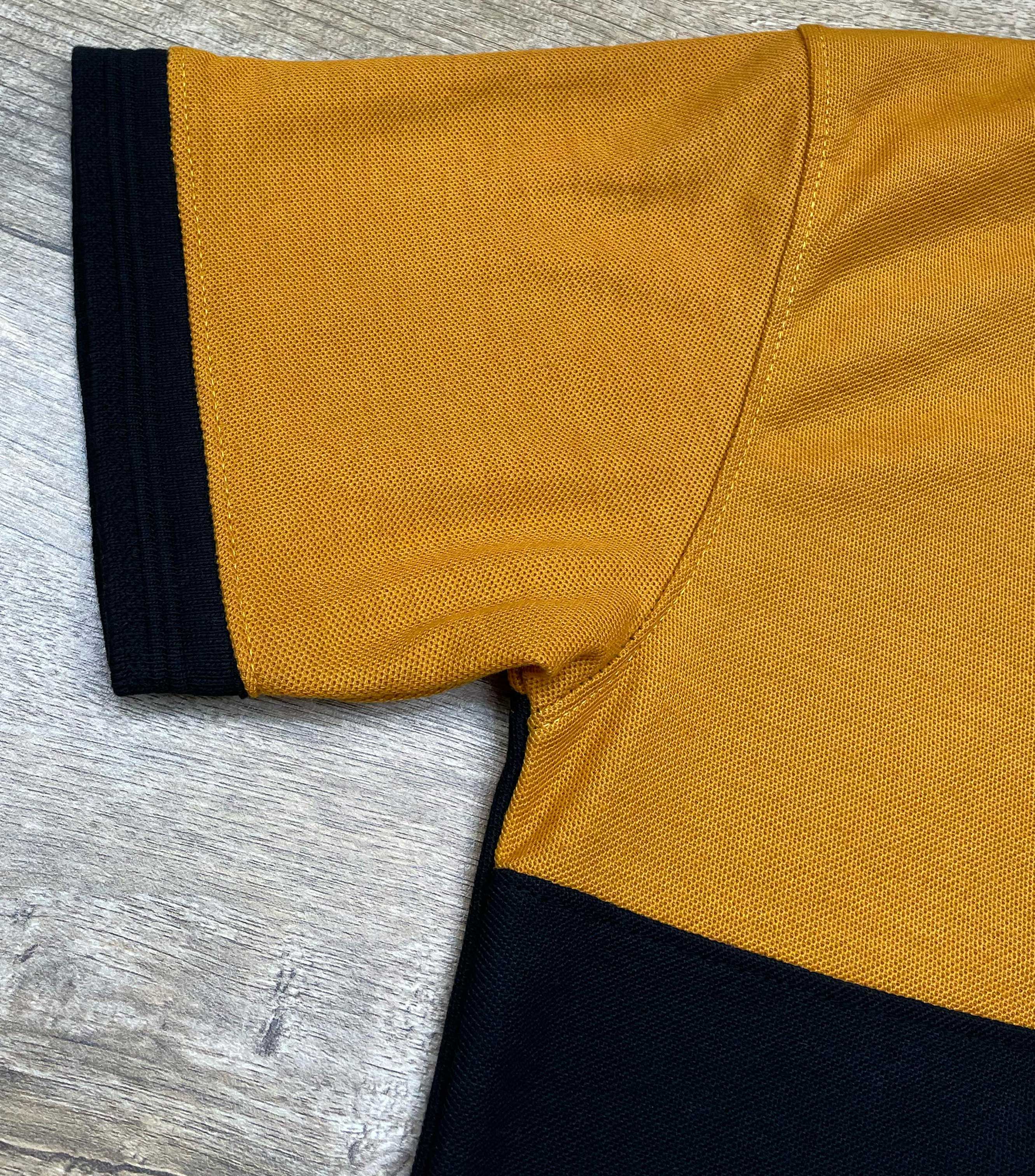 Givchy-Branded Cotton PQ Embroidered Logo Mustard-Black Tracksuit