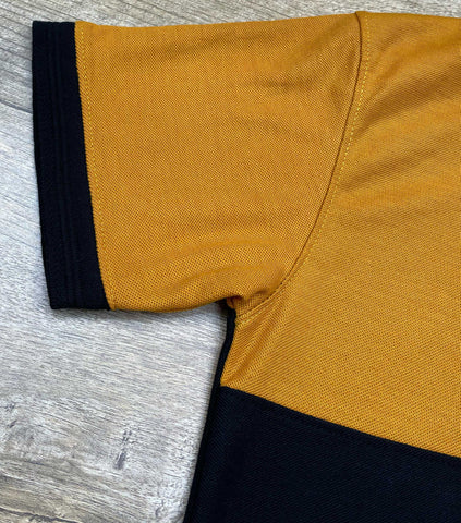 Givchy-Branded Cotton PQ Embroidered Logo Mustard-Black Tracksuit