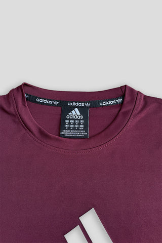 Adi Performance Dryfit Tee Maroon – Moisture-Wicking Dryfit Fabric
