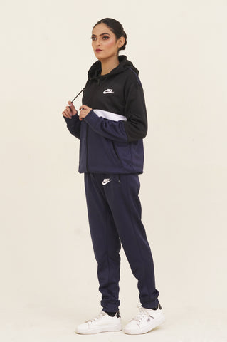 NK-Hoodie Warm-UP Blue Tracksuit