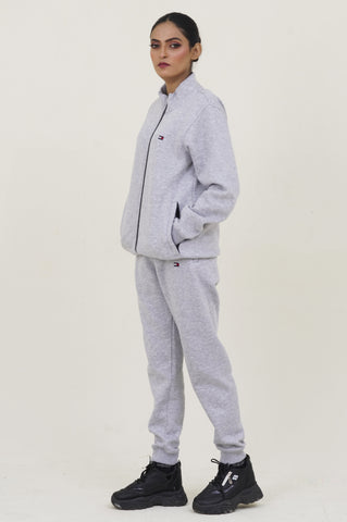 Tomy-Mockneck Warm-UP Light Grey Tracksuit