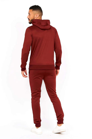 A-X Maroon Hoodie Tracksuit