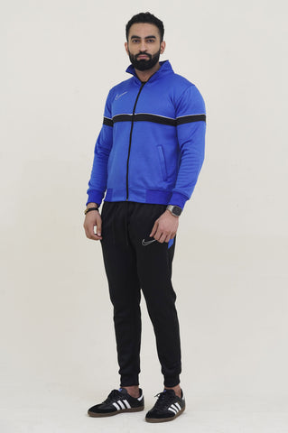NK-Mockneck Warm-UP Royal Blue-Black Tracksuit