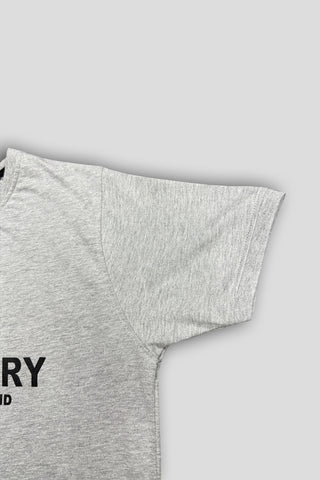 BURBARY Cotton Jersey Embroidered Logo Light Grey Short Tracksuit