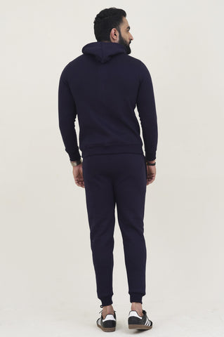Poolo-Hoodie Warm-UP Navy Blue Tracksuit