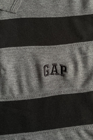 GAP Cotton PQ Embroidered Logo Charcoal Grey-Black Tracksuit