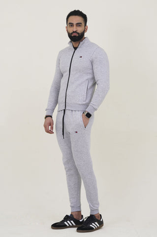 Tomy-Mockneck Warm-UP Light Grey Tracksuit