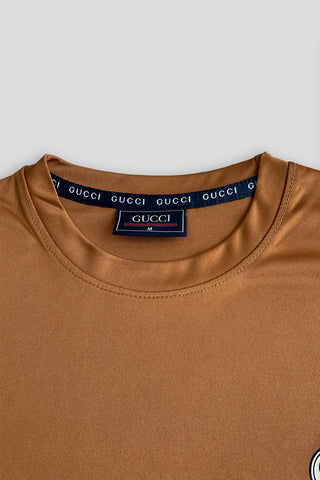 Guccii Performance Dryfit Tee Mustard – Moisture-Wicking Dryfit Fabric