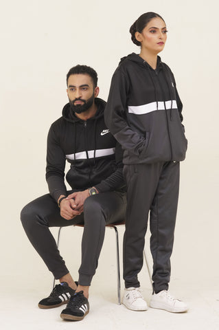 NK-Hoodie Warm-UP Grey Unisex Tracksuit