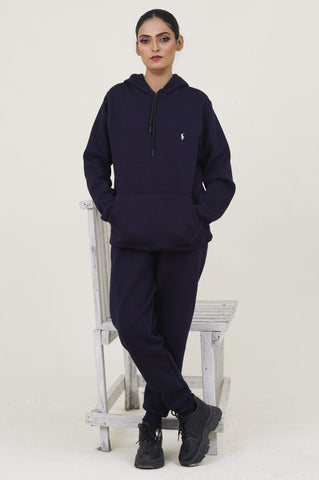 Poolo-Hoodie Warm-UP Navy Blue Tracksuit