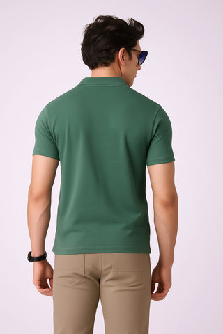 Guccii Forest Green Signature Polo – Premium Dryfit Edition