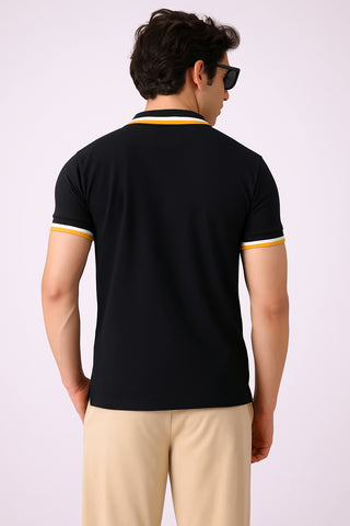 Burbarry Men’s Black Cotton Polo Shirt