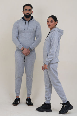 Poolo-Hoodie Warm-UP Light Grey Unisex Tracksuit