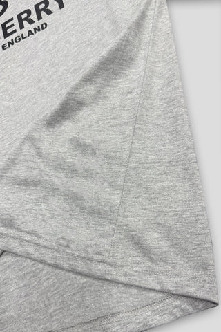 BURBARY Cotton Jersey Embroidered Logo Light Grey Short Tracksuit