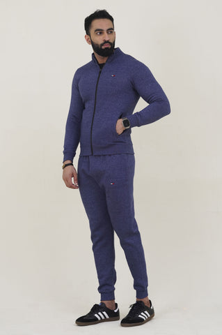 Tomy-Mockneck Warm-UP  Blue Tracksuit