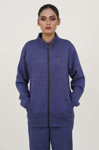 Tomy-Mockneck Warm-UP Blue Tracksuit