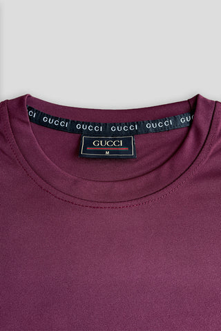 Guccii Performance Dryfit Tee Maroon – Moisture-Wicking Dryfit Fabric