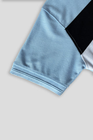 POLOO PANEL Men’s Branded Cotton PQ Shirt in Sky Blue
