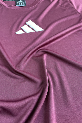 Adi Performance Dryfit Tee Maroon – Moisture-Wicking Dryfit Fabric