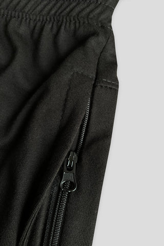 Poloo Embroidered Logo Black Cotton Jersey Short