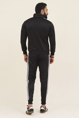 Adi-Sterling Mock Neck Warm-UP 3-Stripes Black Tracksuit