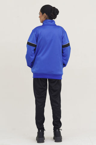 NK-Mockneck Warm-UP Royal Blue-Black Tracksuit