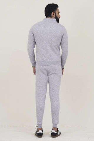 Tomy-Mockneck Warm-UP Light Grey Tracksuit