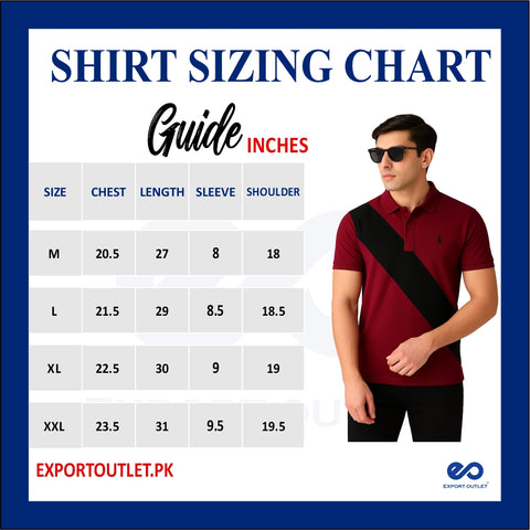POLOO CROSS PANEL Men’s Branded Cotton PQ Shirt in Maroon-Black