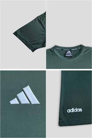 Adi Performance Dryfit Tee Dust Green – Moisture-Wicking Dryfit Fabric