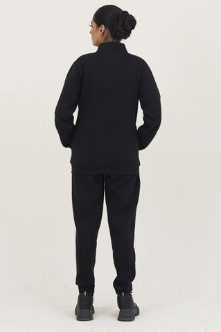 Tomy-Mockneck Warm-UP Black Tracksuit