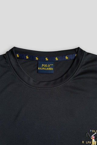 RL Performance Dryfit Tee Black – Moisture-Wicking Dryfit Fabric