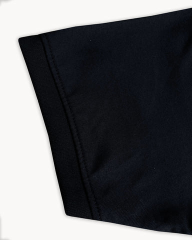 Summer-Ready Style: Breathable Polo Tracksuit in Black