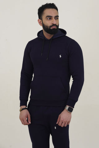 Poolo-Hoodie Warm-UP Navy Blue Tracksuit