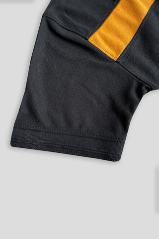 GAP Cotton PQ Embroidered Logo Black-Mustard Tracksuit