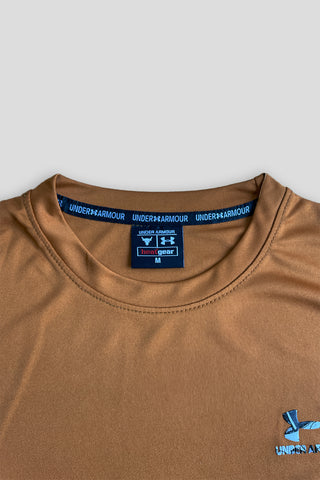 UA Performance Dryfit Tee Brown – Moisture-Wicking Dryfit Fabric