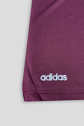 Adi Performance Dryfit Tee Maroon – Moisture-Wicking Dryfit Fabric