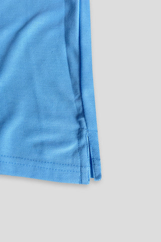 POLOO PANEL Men’s Branded Cotton PQ Shirt in Sky Blue